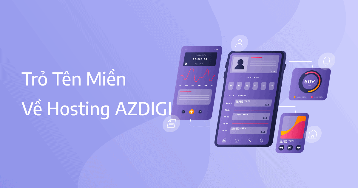 hướng dẫn trở tên miền về hosting azdigi