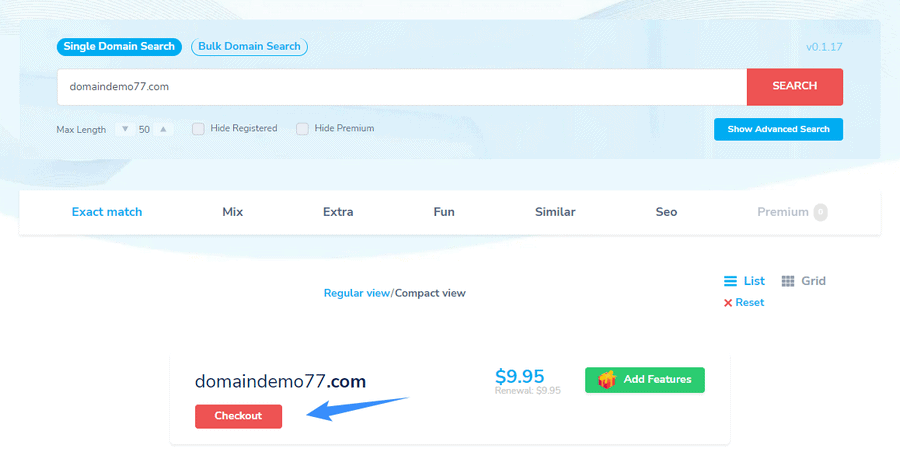 chọn domain thích hợp namesilo