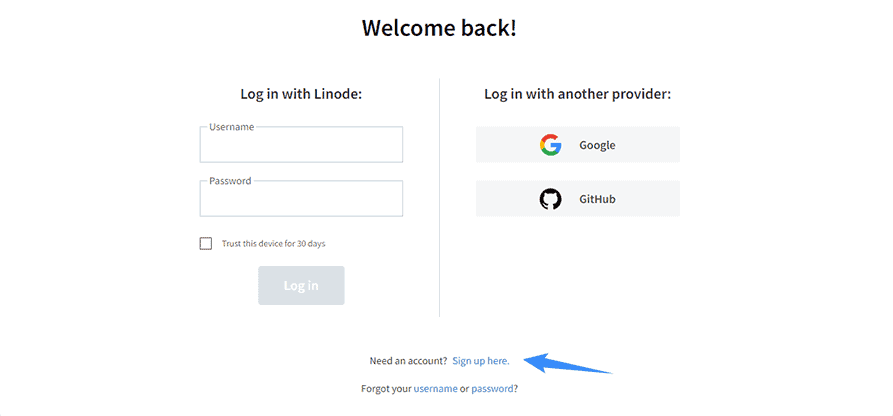 chon sign up here linode