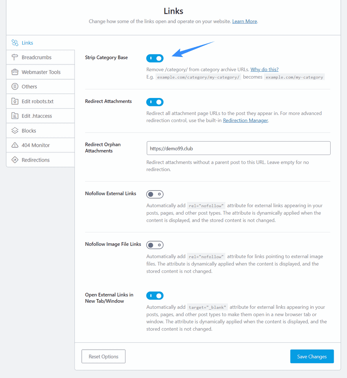 cấu hình link rank math seo