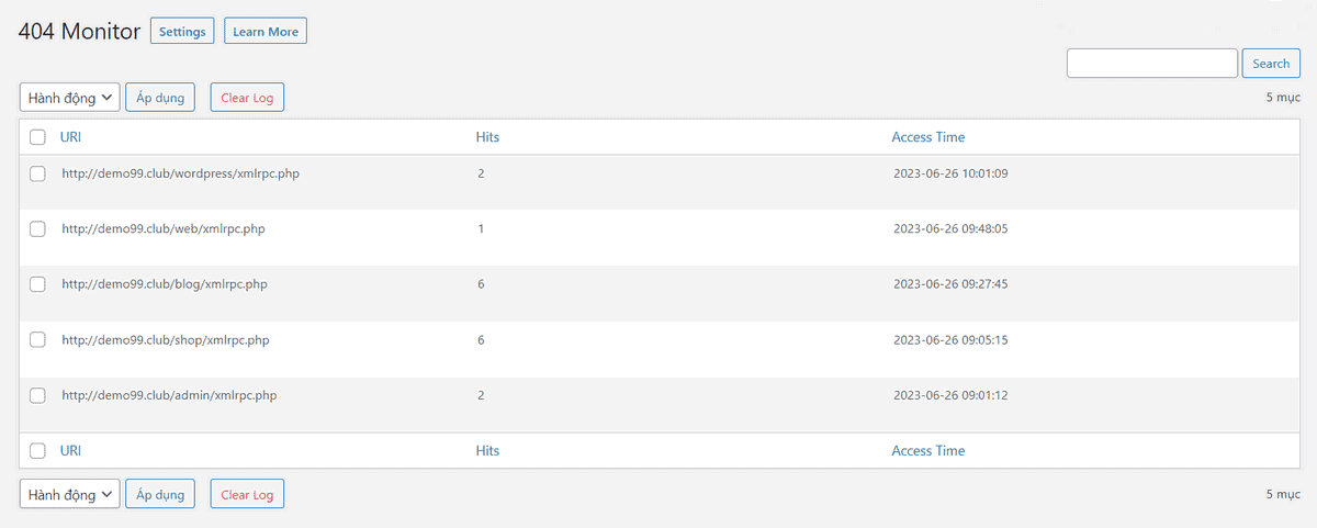 tính năng 404 monitor rank math seo