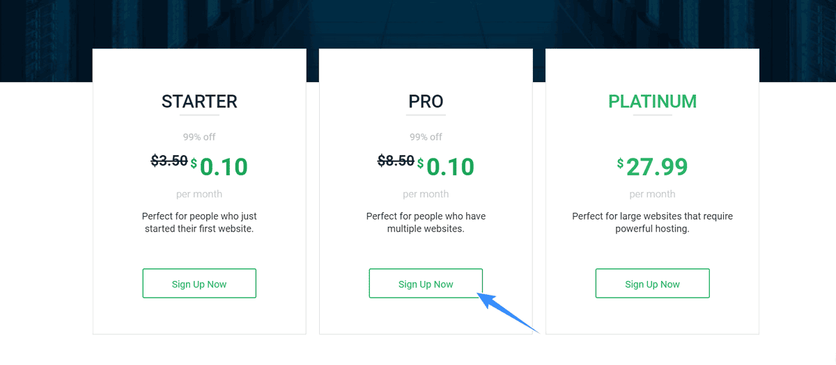 đăng ký gói hosting pro stablehost