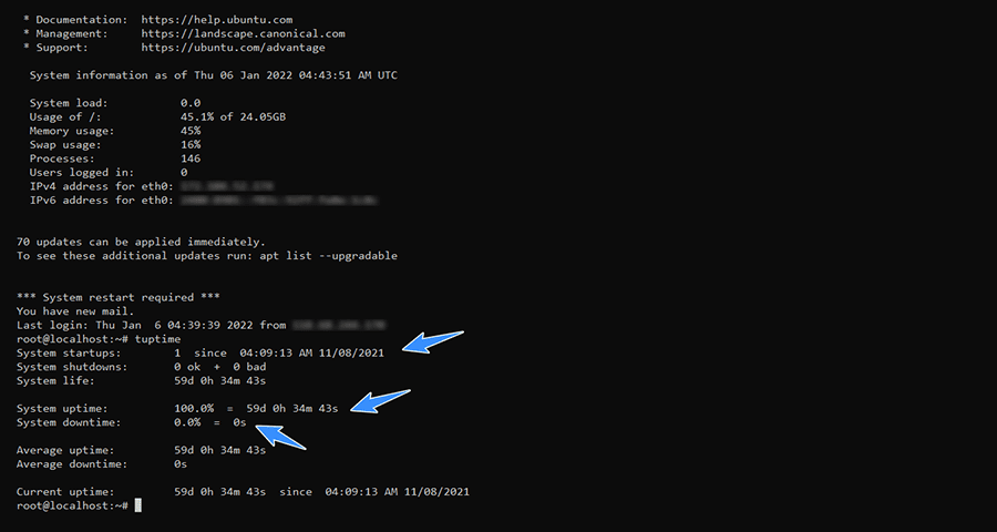 đánh giá linode thời gian uptime