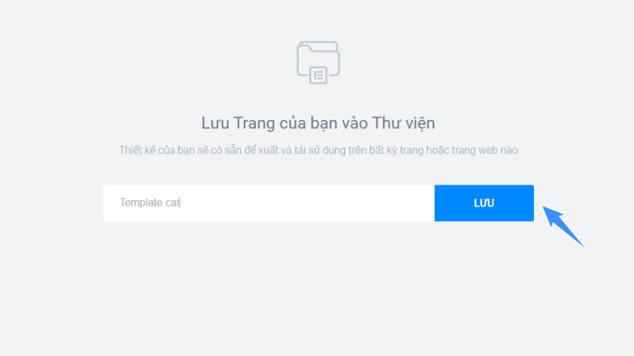 điền tên và lưu template elementor