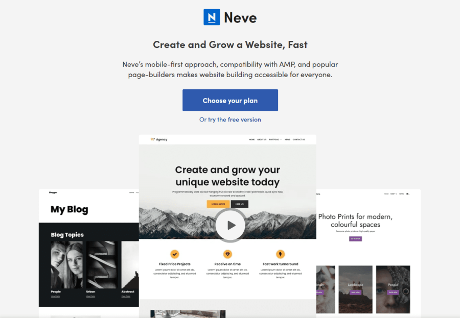 neve theme cho elementor