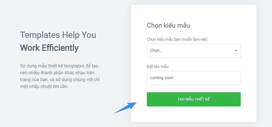 tạo template maintenance mode elementor mới