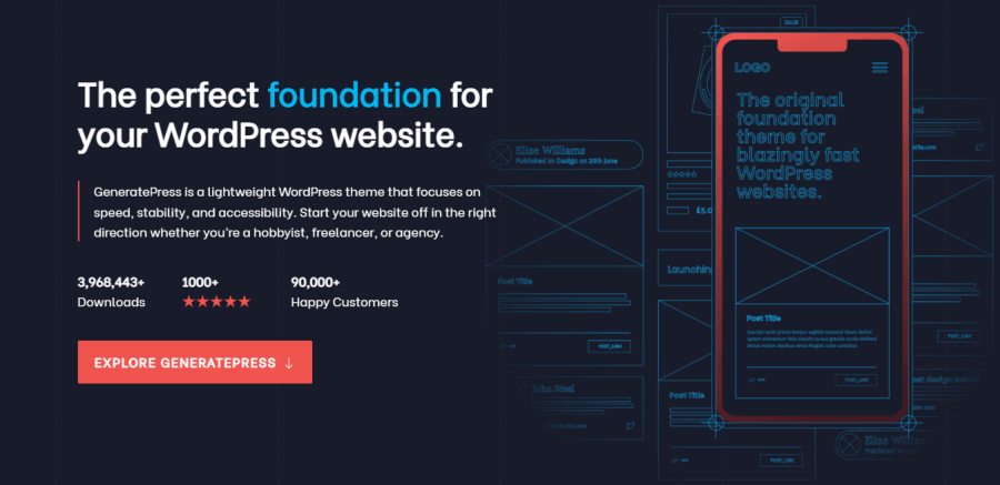 theme cho elementor generatepress