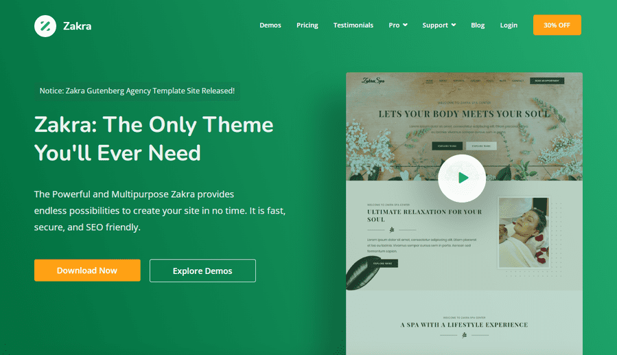 zarka best theme for elementor
