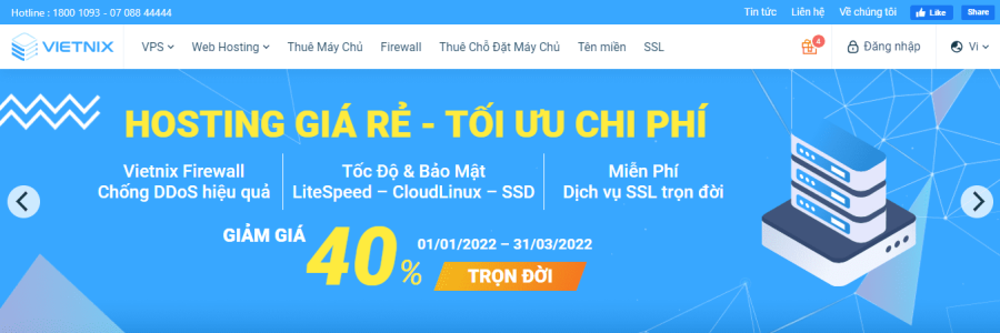 vietnix top 10 hosting tốt nhất 2022