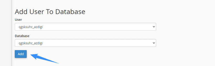 add user cho database