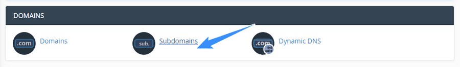 tiện ích subdomain trên hosting