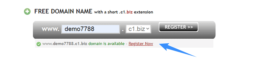 chọn register now tại biz.nf