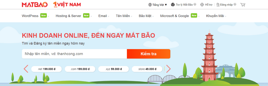 hosting việt nam mắt bão