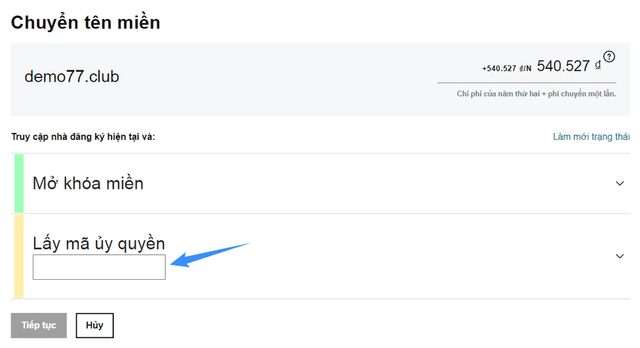 điền chính xác mã epp code