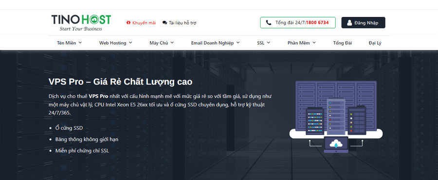 mua vps giá rẻ tinohost