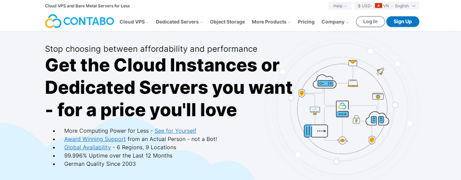 vps giá rẻ contabo