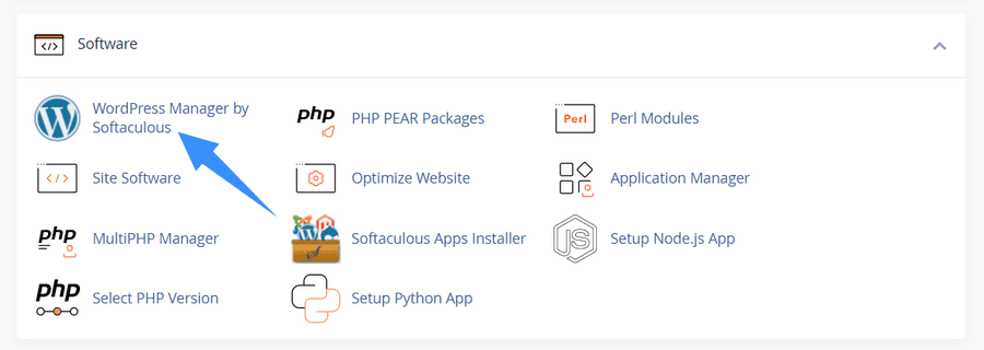 chọn app softaculous trên hosting