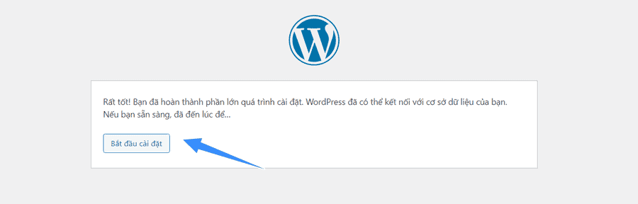 chon bat dau cai dat wordpress