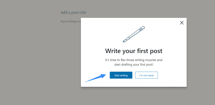 khởi tạo bài viết đầu tiên cho WordPress.com