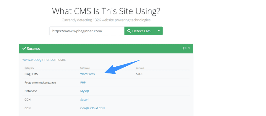 kiểm tra website có sử dụng WordPress hay không