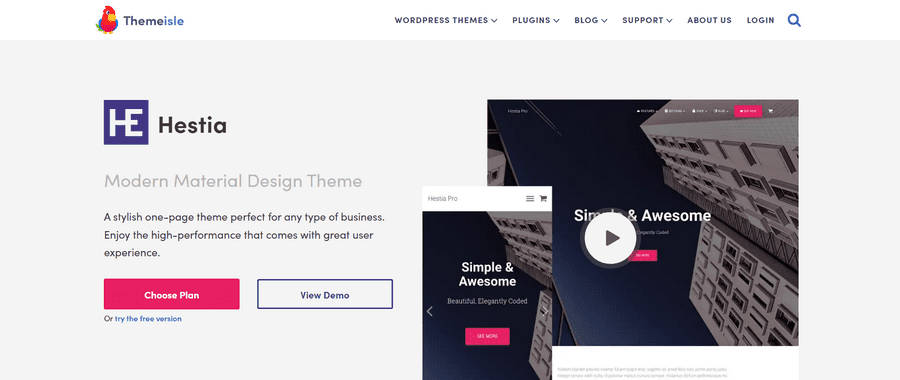 hestia theme wordpress mien phi