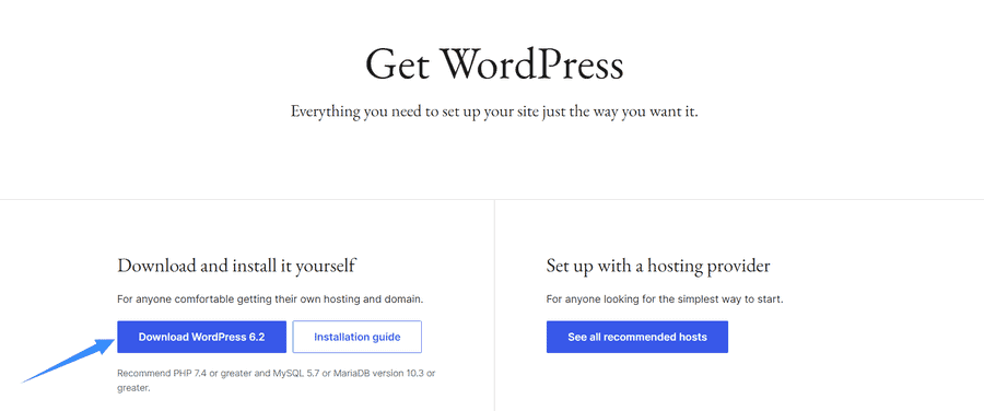 tải mã nguồn wordpress để cài đặt xampp