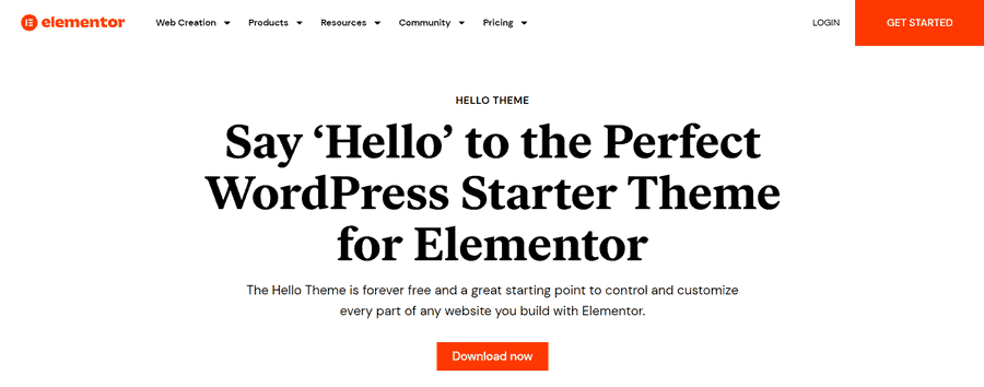 theme wordpress miễn phí hello elementor