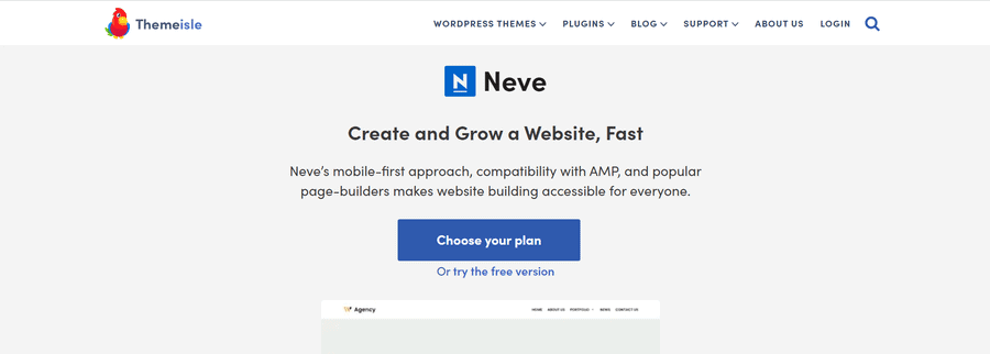 theme wordpress miễn phí neve