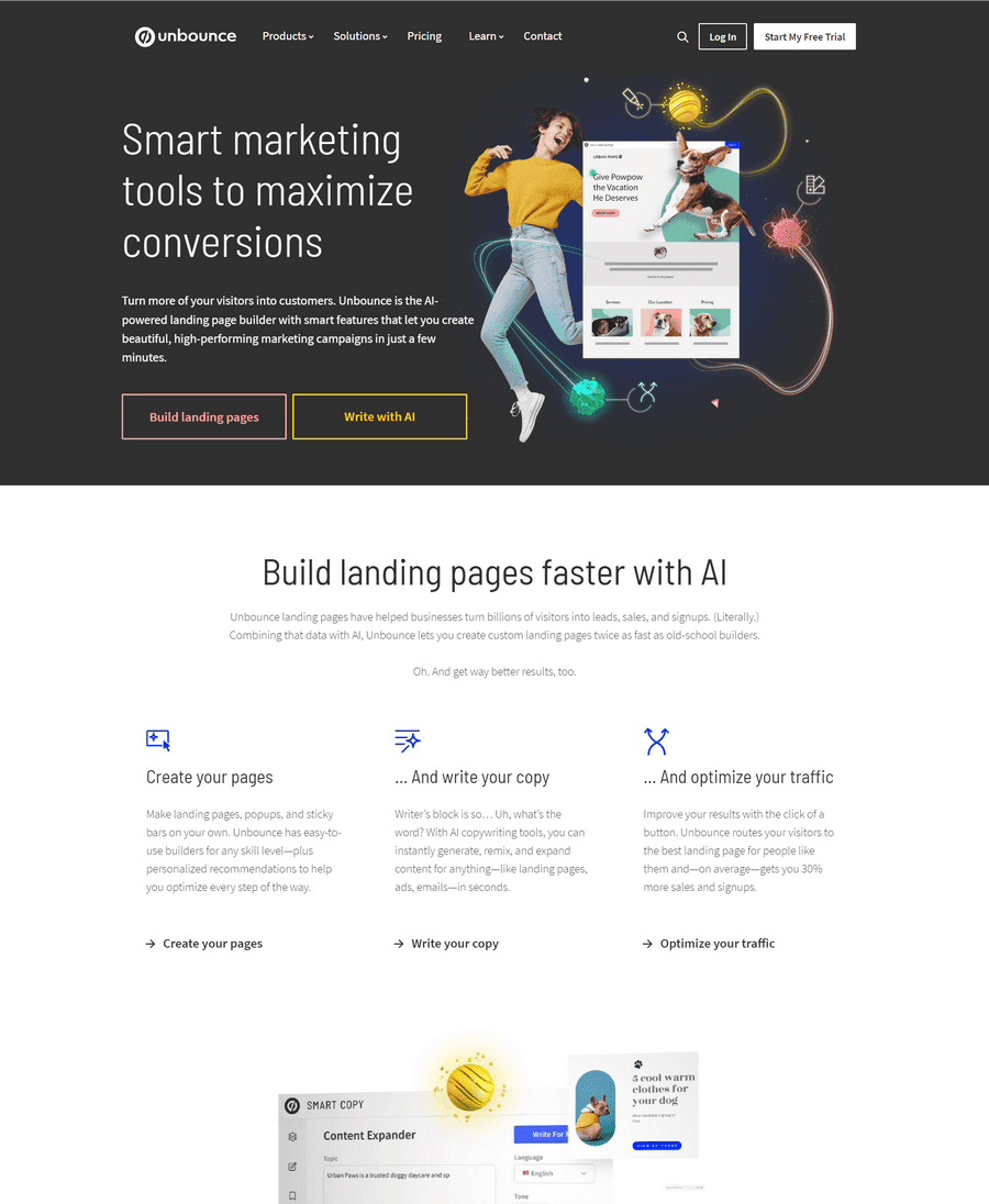 tao landing page bang wordpress landing mau