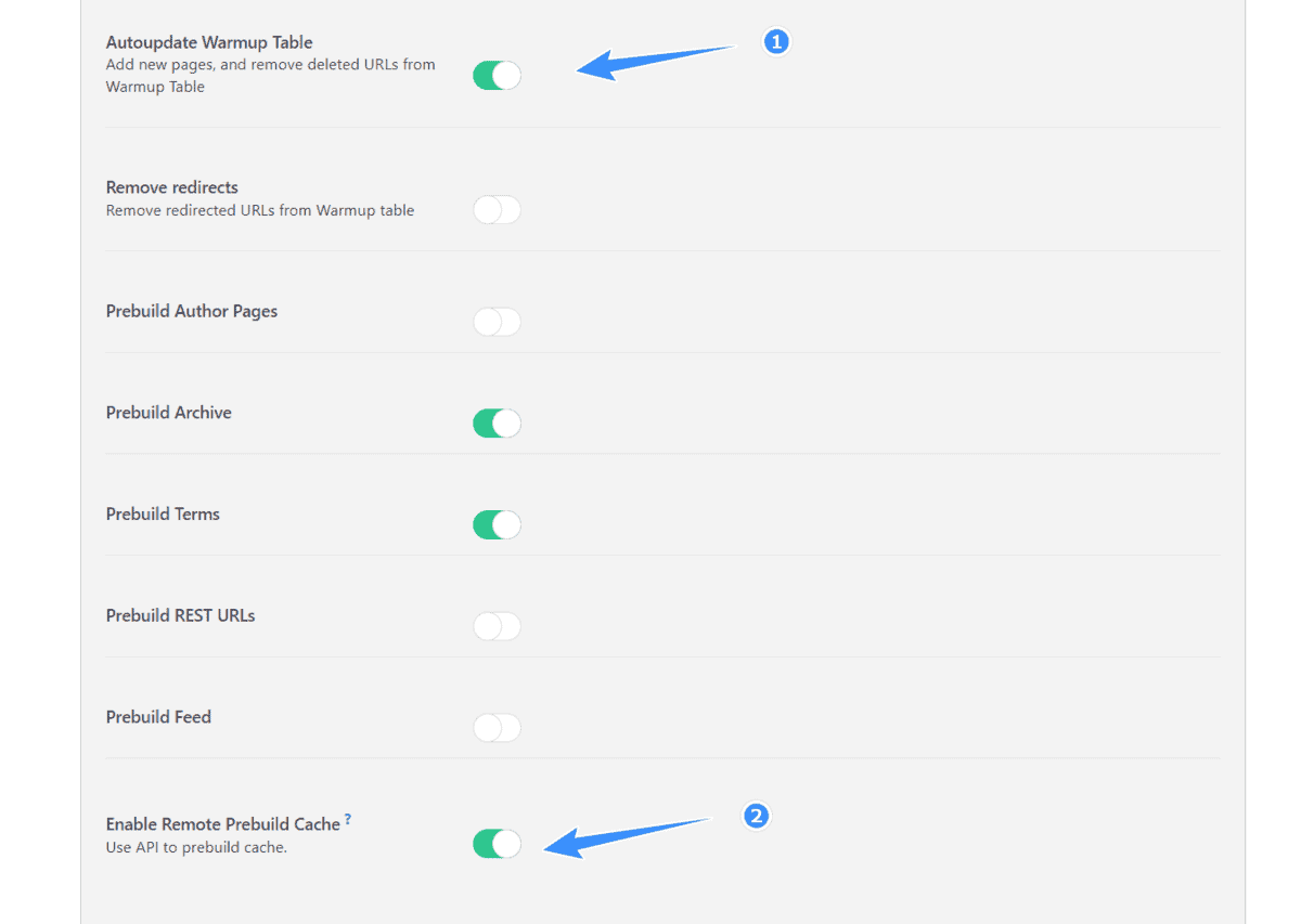 bật tạo cache bằng api swift performance