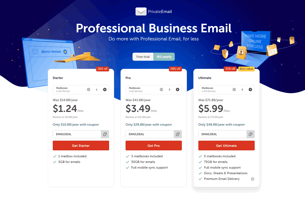 email theo tên miền namecheap