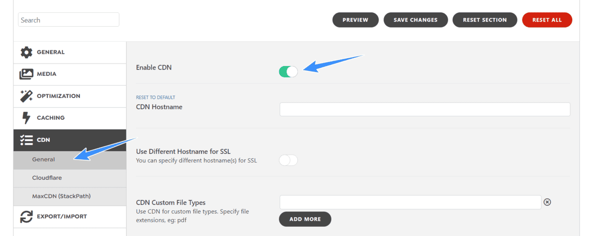 hướng dẫn bật cấu hình cdn swift performance