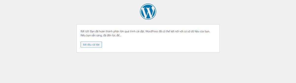 chọn bắt đầu cài đặt wordpress directadmin