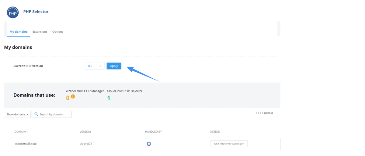 nâng cấp php cho wordpress thành công