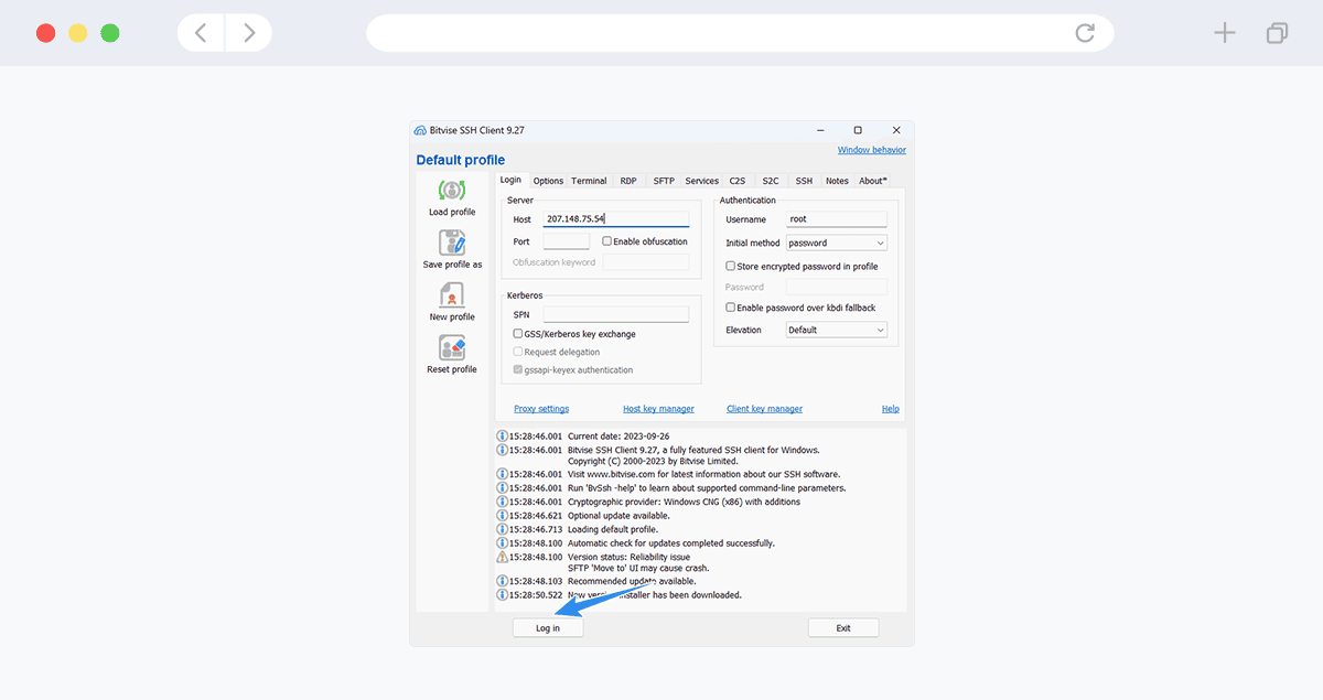 hướng dẫn đăng nhập bitvise ssh client