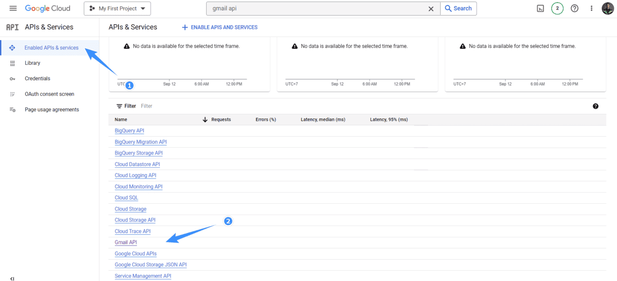 hướng dẫn tạo api gmail smtp google cloud