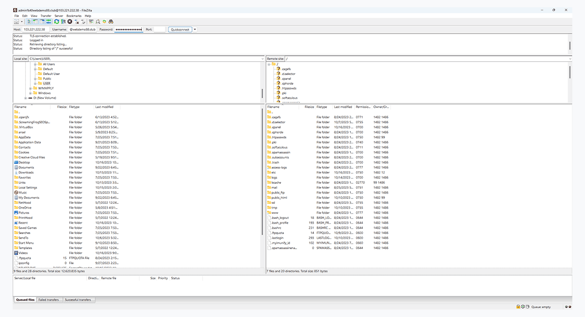 hướng dẫn đăng nhập ftp để cài đặt theme