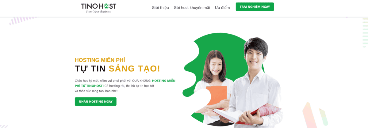 hosting free dành cho sinh viên tinohost