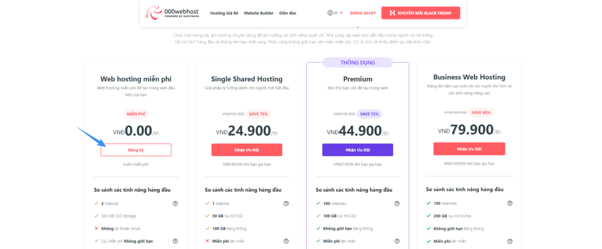 nha cung cap hosting mien phi cho sinh vien 000webhost