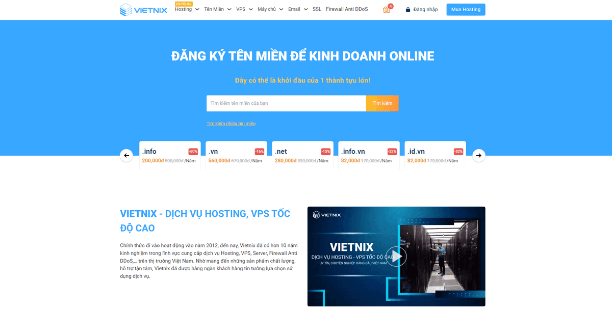 hosting chong ddos