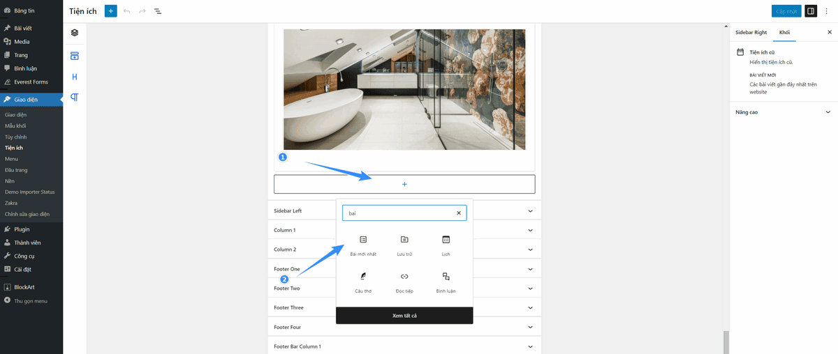 thêm widget bài viết mới nhất vào website