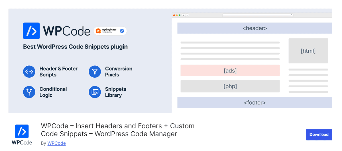 cài đặt plugin wpcode cho website